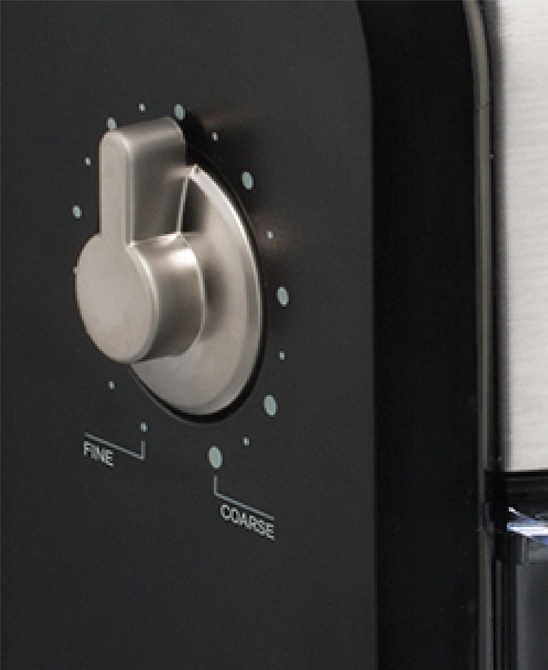 KRUPS KRUPS Grind Size and Cup Selection and Stainless Steel Flat Burr Coffee Grinder, 8-Ounce, Black and Metal