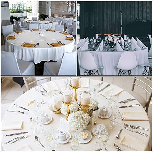 Trimming Shop Chancery Chair Covers Round Tablecloth Linen Banquet Poly Seamless Table Cloth Beige 120 Inch