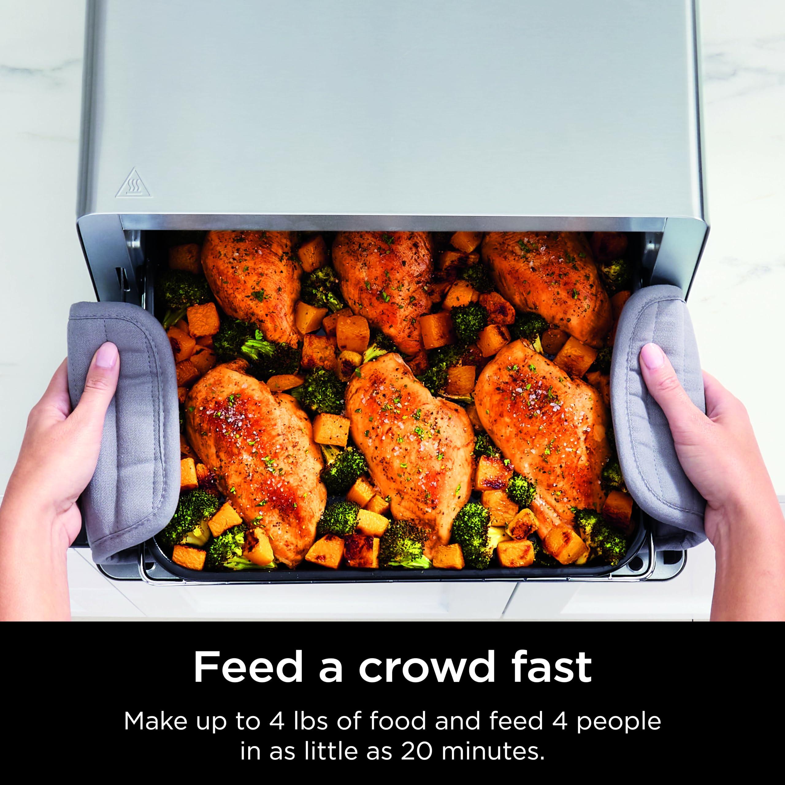 Ninja Ninja Flip Toaster Oven&Air Fryer, 8-in-1 Functionality, Flip Up&Away Capability for Storage Space, LargeCapacity, Air Fry Basket, SheetPan, Wire Rack&Removable Crumb Tray, Stainless,1800 watts, SP151