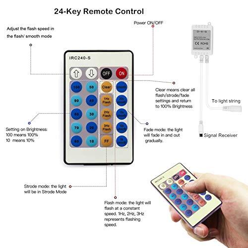 RUICHEN RUICHEN Dimmable Purple Fairy Lights Plug in, Super Long 165 Ft 500 LED Twinkle String Lights with Remote, Waterproof Silver Wire Lights for Christmas Halloween Party Bedroom Patio Garden