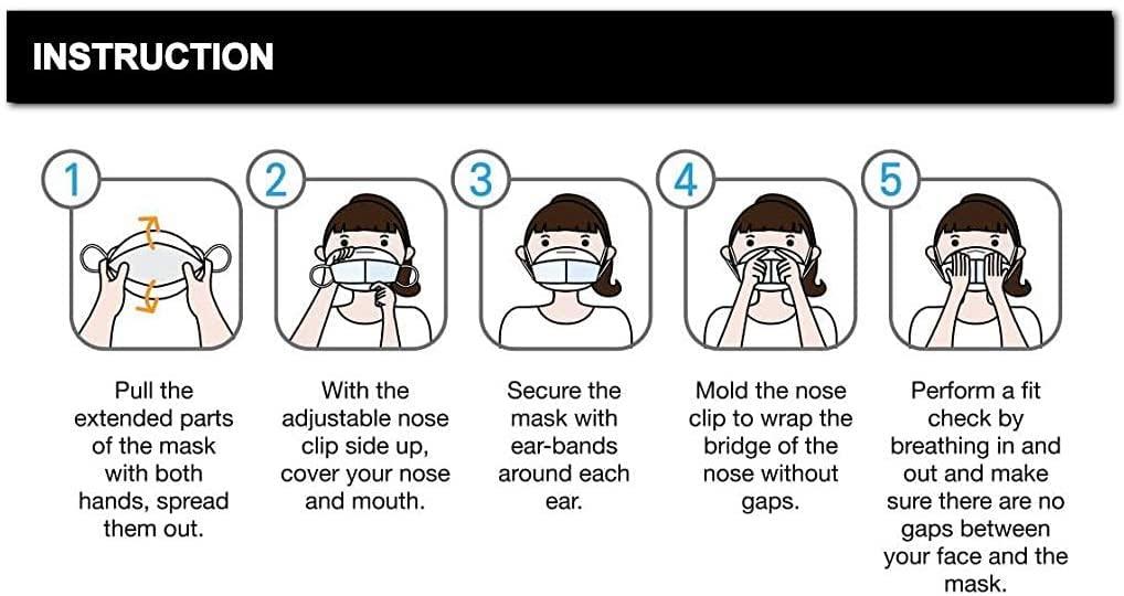 BLUNA FACE FIT [10 Pack] :: Authentic :: BLUNA [Kids/Small] KF94 Facefit Ergonomic 3D Adjustable Strap Korean Face Mask, White [Made in Korea][Individual Package] for Small Kids Children