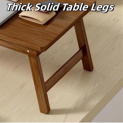 Hveqohls Hveqohls Large Size Coffee Table, Side Table with Foldable Design, Laptop Desk Suitable for Bedroom, Living Room, Office and Bay Window(Yellow,26.4 * 13.5 * 10.6in)