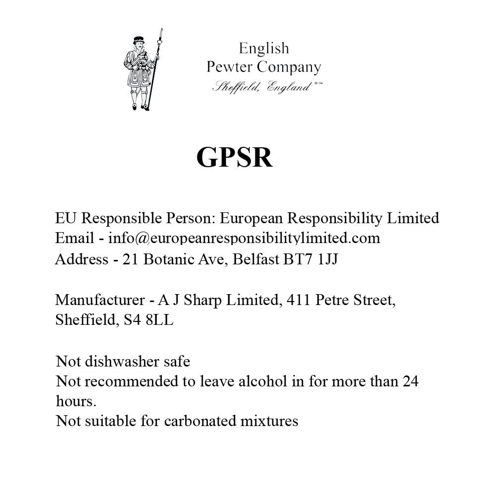 English Pewter Company Sheffield, England English Pewter Company 6oz Pewter Liquor Hip Flask with Luxury Brown Leather Pouch [PLF01]