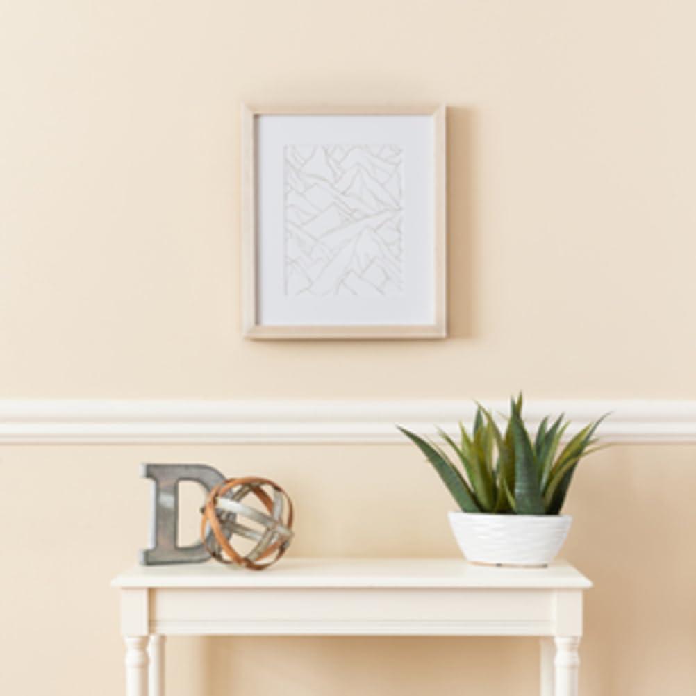 ArtToFrames ArtToFrames 8.5x11 inch Clear Stain on Maple Picture Frame with 2 Inch Single Ivory Mat, SingleMat-0066-81784-YCLR-8.5x11-81