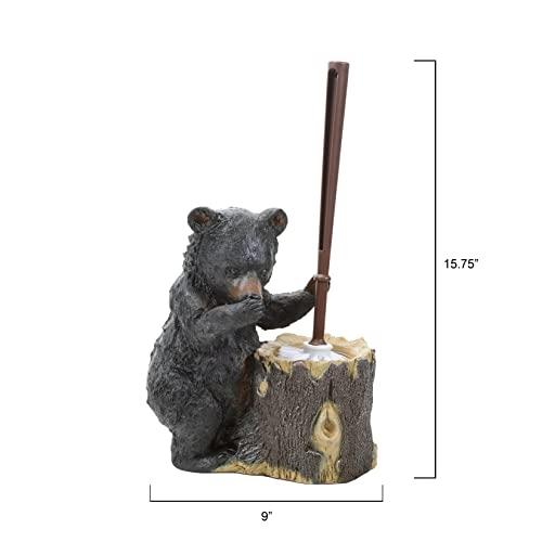 BLACK FOREST DECOR Black Bear Toilet Brush