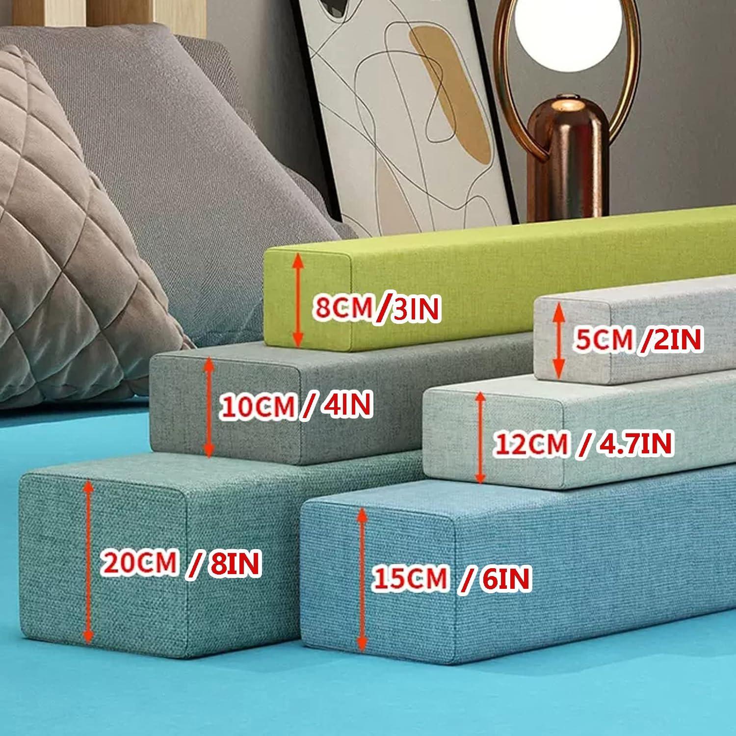 ZEaink ZEaink Bed Gap Filler, Mattress Extender for Full/Twin/Queen/Cal King/King Size Bed, Headboard Pillow Between Headboard and Mattress or Wall, High-Density Sponge with Removable Cover(#4,48x6x6in)