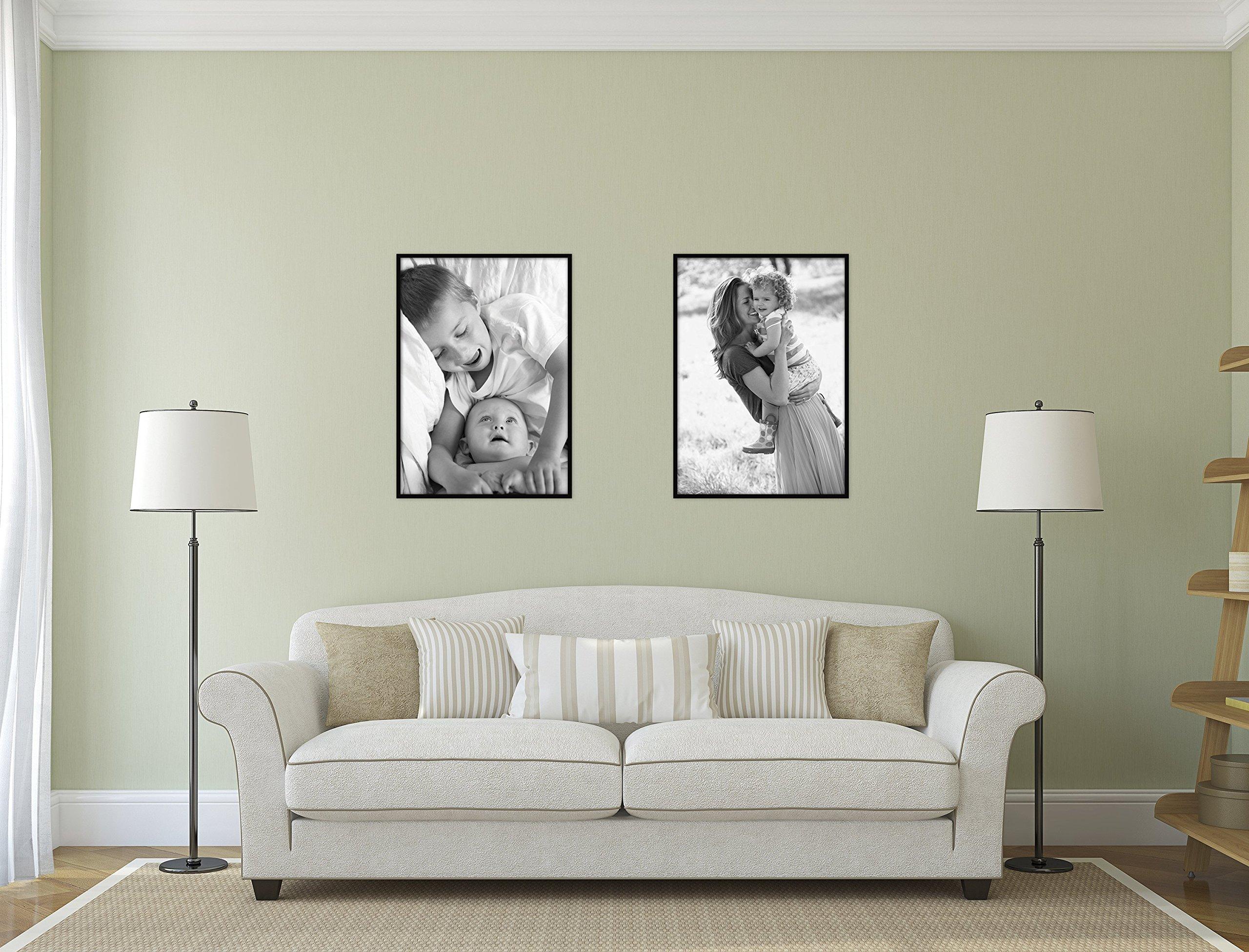 MCS MCS Original Poster Frame 20x28 Black Lightweight Vertical & Horizontal Wall Hanging Large Picture Frame for Posters, Art Prints & Gallery Wall (2-Pack)