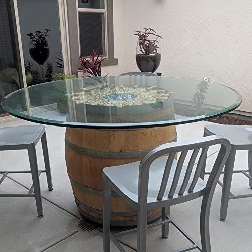 Fab Glass and Mirror 24\" Inch Round Glass Table Top 3/4\" Thick Tempered Beveled Edge by Fab Glass and Mirror