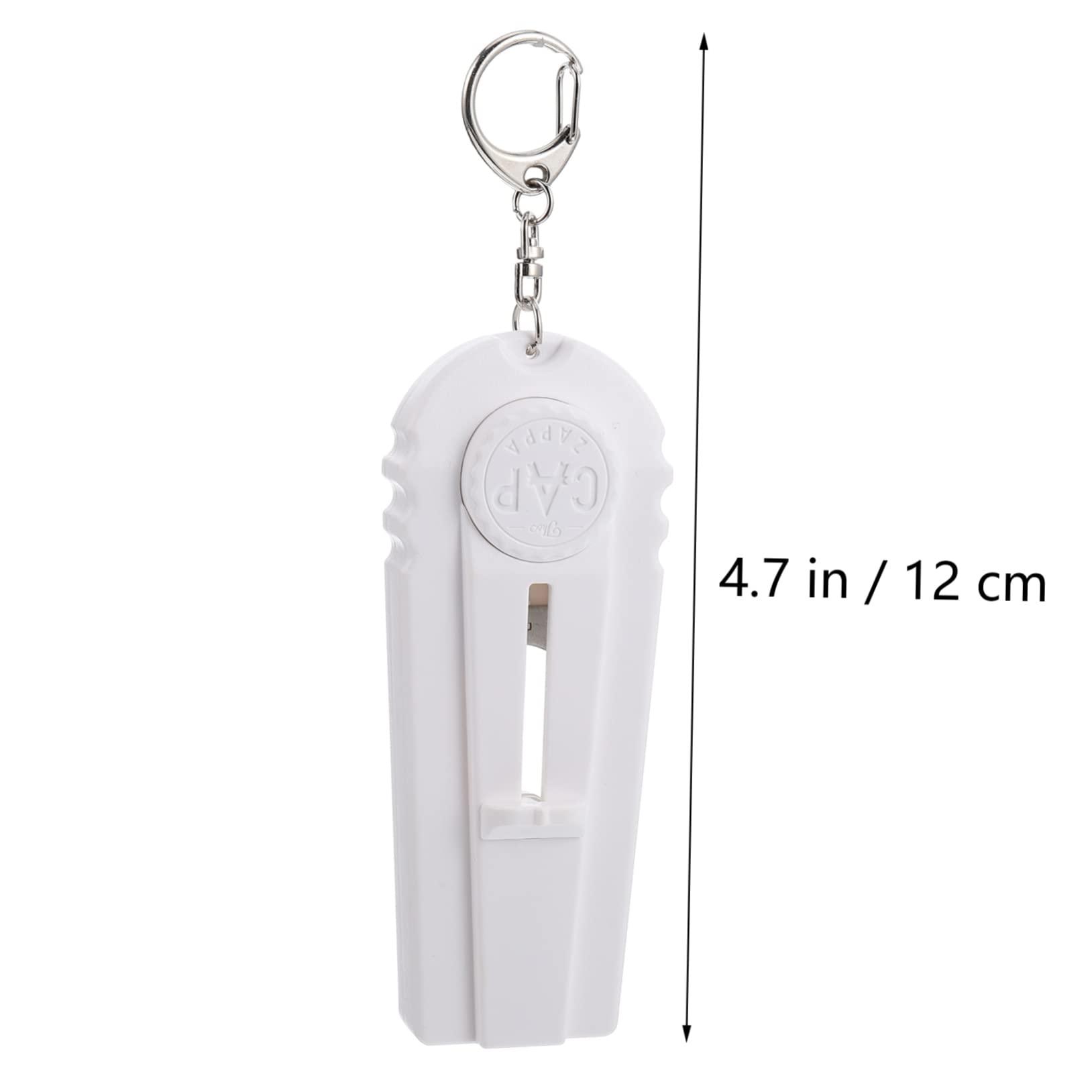 Hemoton Hemoton Bottle Opener Bottle Cap Launcher Bottle Lid Remover Wine Opener Keychain Bottle Cap Opener Automatic Wine Opener Beer Cap Shooter Zappa Drink Bottle Household Iron Travel White