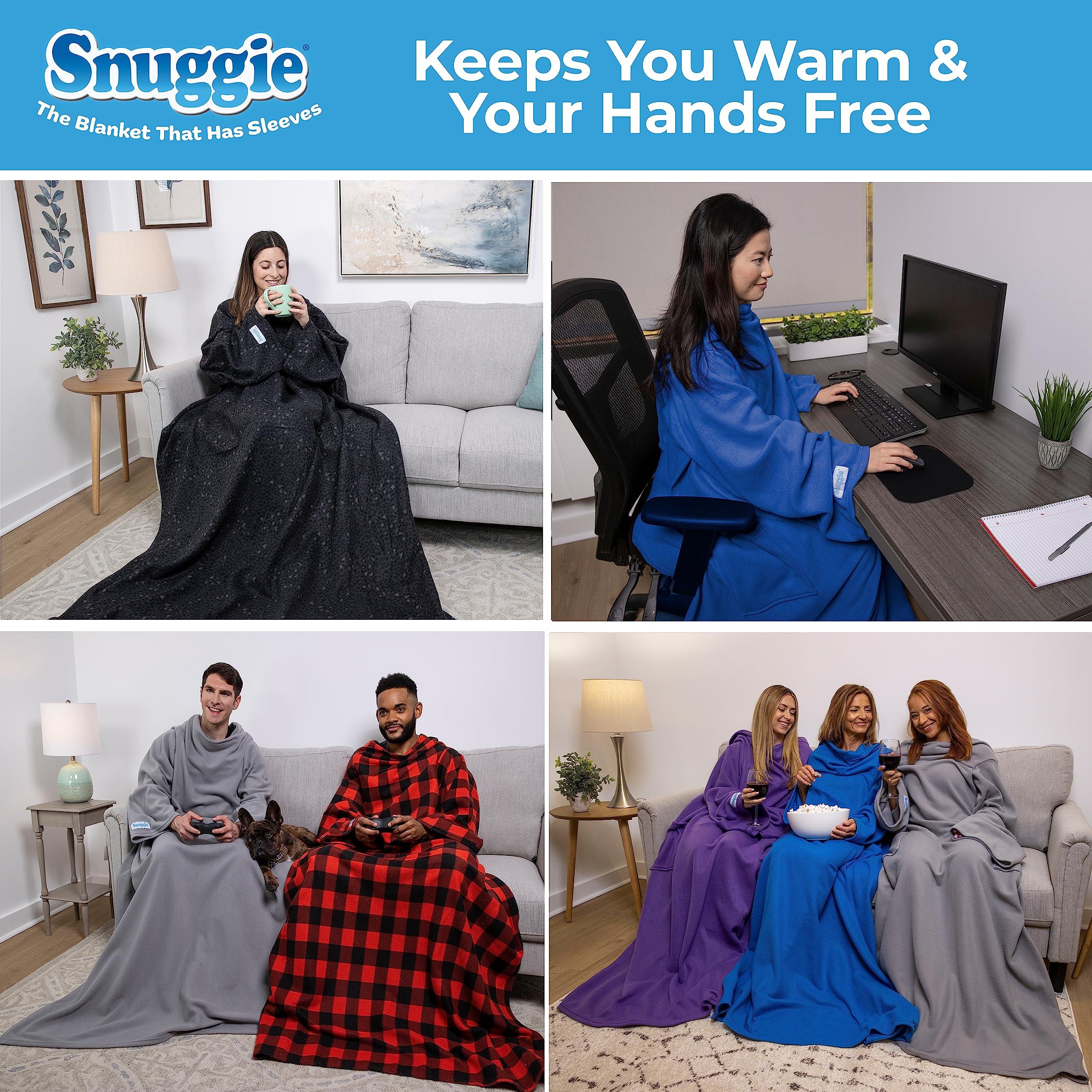 Snuggie Snuggie The Original Wearable Blanket with Sleeves for Adults| Functional Warm Cozy Super Soft Fleece| As Seen on TV Blue