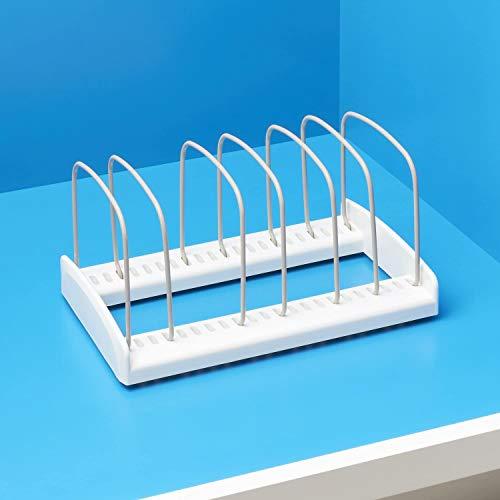 YouCopia YouCopia StoreMore Adjustable Bakeware Rack, Cookie Sheet Baking Pan and Tray Organizer for Kitchen Cabinet and Pantry Storage, Standard, White