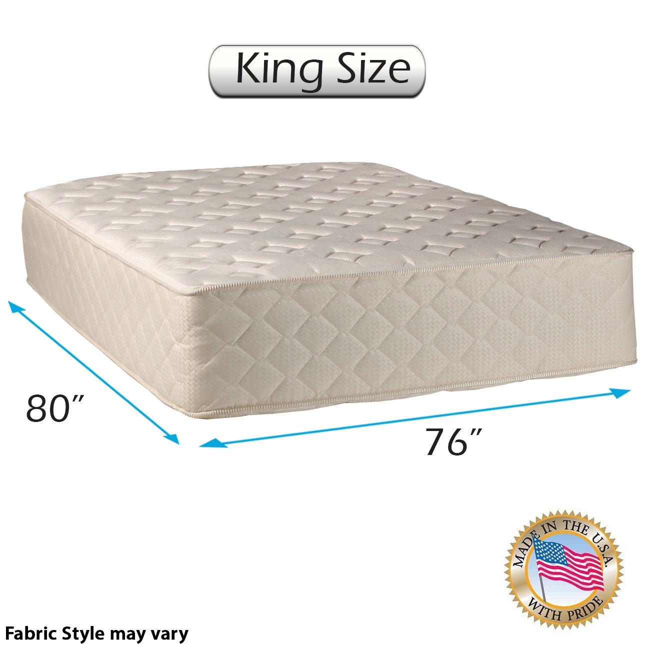 Dream Solutions USA Dream Solutions USA DS USA Highlight Luxury Firm King Size Mattress Only - Fully Assembled, Spinal Support, Innerspring Coils, Premium Edge Guards, Longlasting Comfort