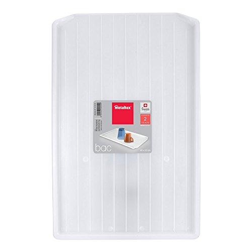 Metaltex USA Metaltex Drip Tray Bac 49 x 32 cm, White, 2.4 x 32 x 49 cm
