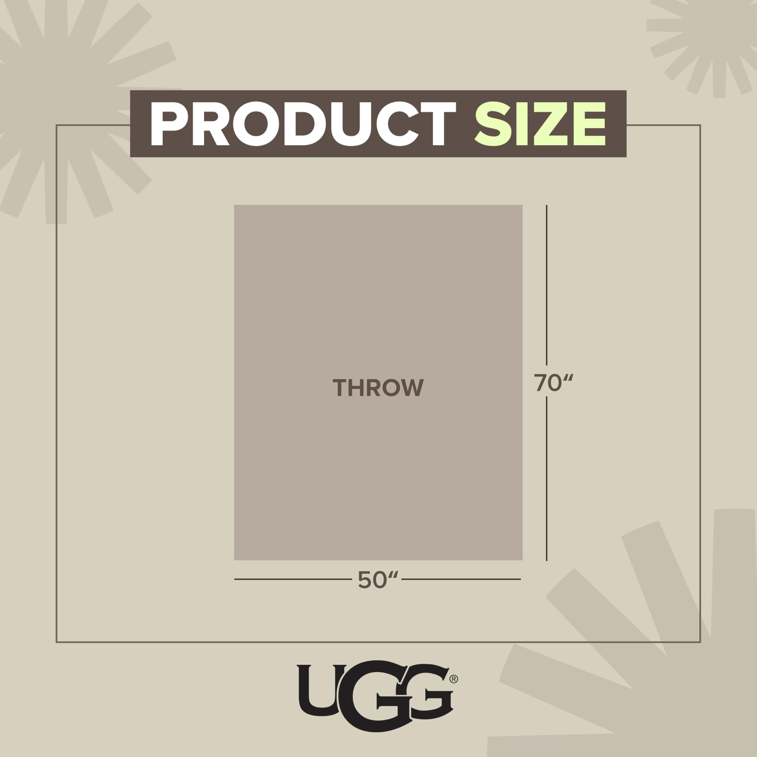 UGG UGG 11069 Euphoria Plush Faux Fur Reversible Throw Cozy Fuzzy Fluffy Blanket for Couch Bed Hotel Style Luxury Machine Washable Home Decor Luxurious Soft Throws for Sofa, 70 x 50-Inch, Chambray