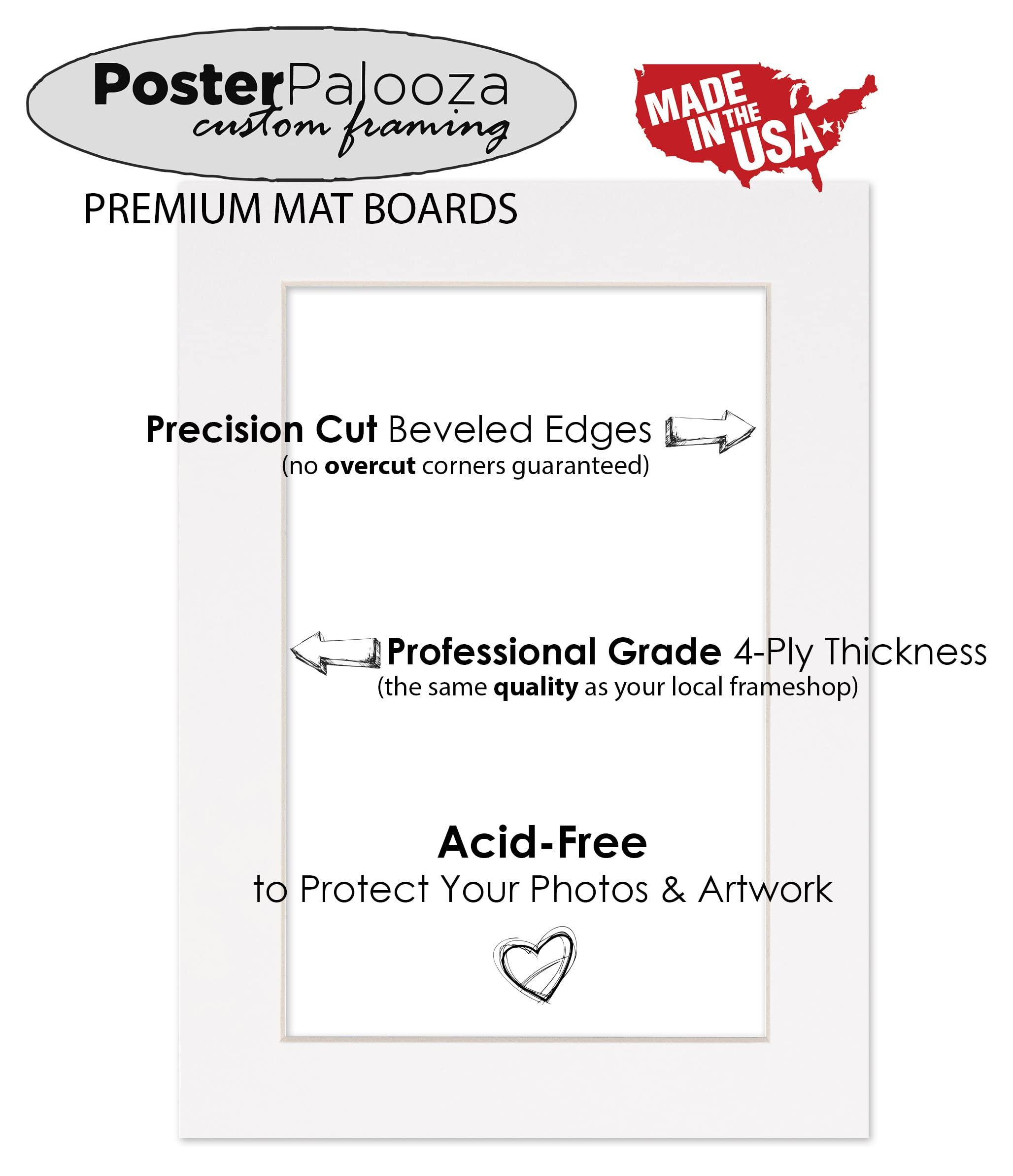 Poster Palooza 16x23 Mat Bevel Cut for 13x20 Photos - Acid Free Golf Ball Texture Precut Matboard - For Pictures, Photos, Framing - 4-ply Thickness