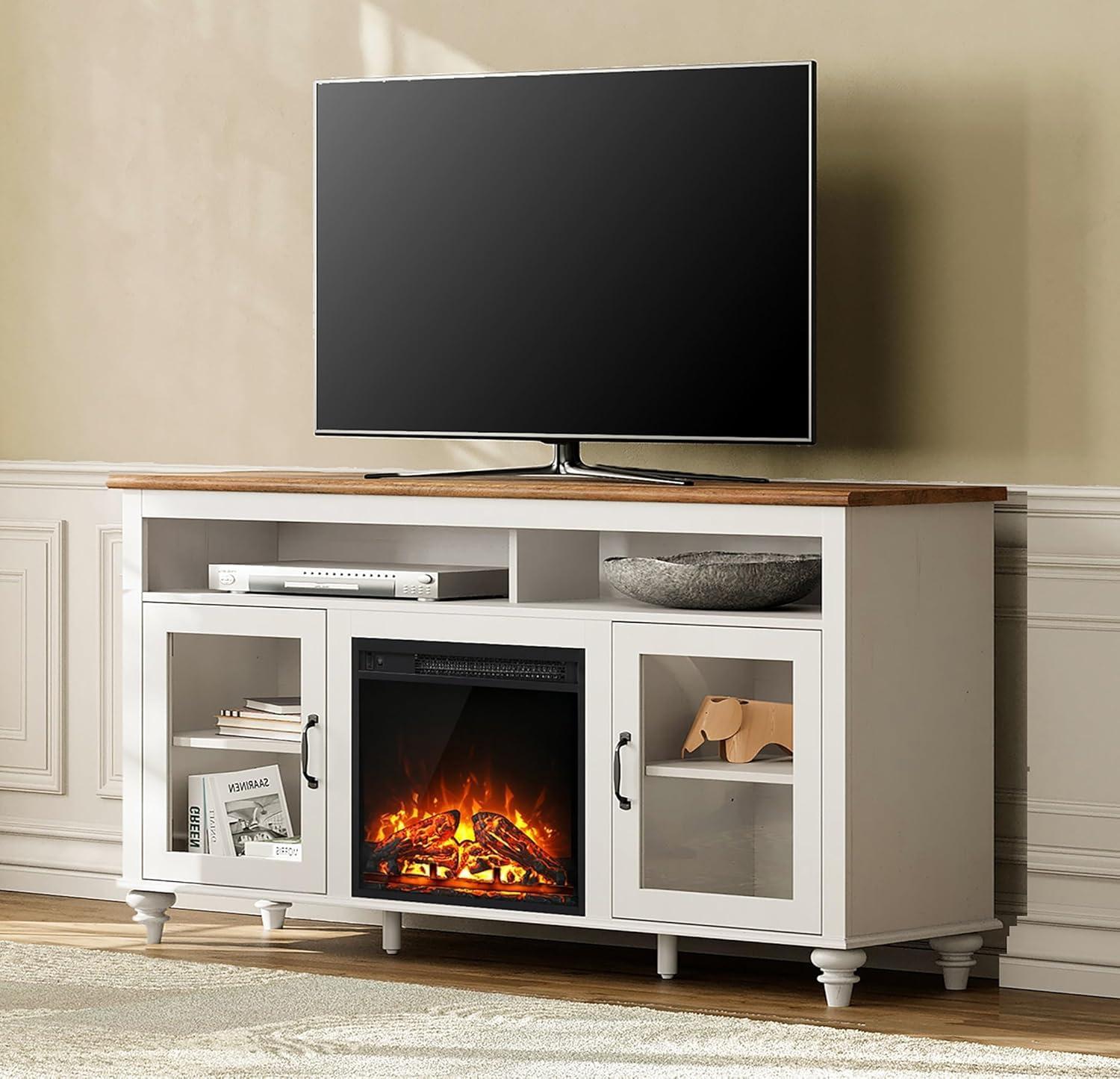 WAMPAT WAMPAT 18\" Electric Fireplace, in-Wall Recessed with Heater, Linear Wall Fireplace with Thermostat, Small Electric Stove for Bedroom Office, 1400W