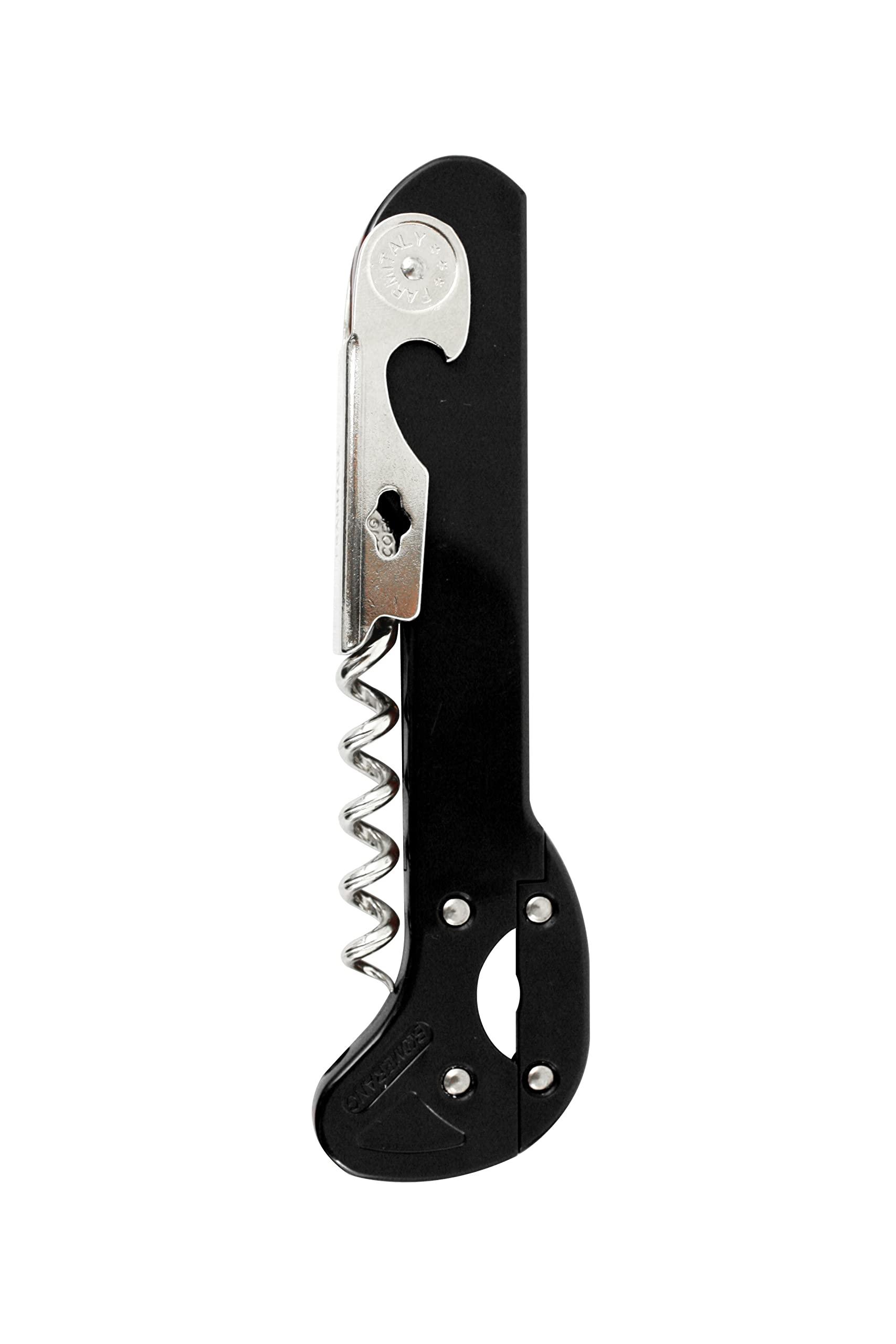Franmara Original Franmara Boomerang Classic Waiter Style Corkcrew with Foil Cutter - Black