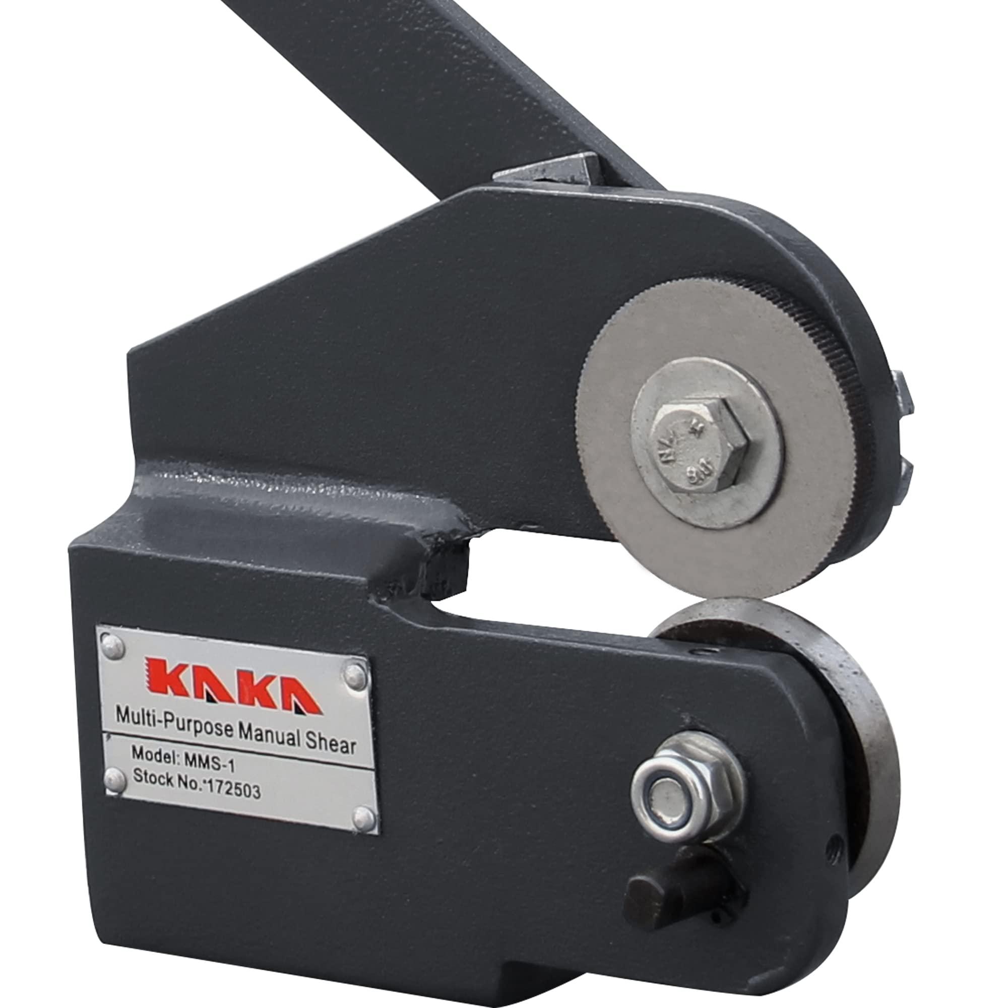 KAKA INDUSTRIAL KAKA INDUSTRIAL MMS-1 Throatless Sheet Metal Shear, 16Ga Capacity Rotary Metal Cutting Shear