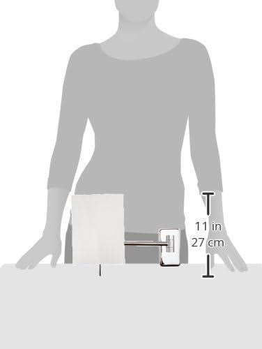 JERDON JERDON Wall Mount Makeup Mirror with 5X Magnification - 8.75 x 6.5 Rectangular Mirror Extends 14 Black Finish Model JP695BK