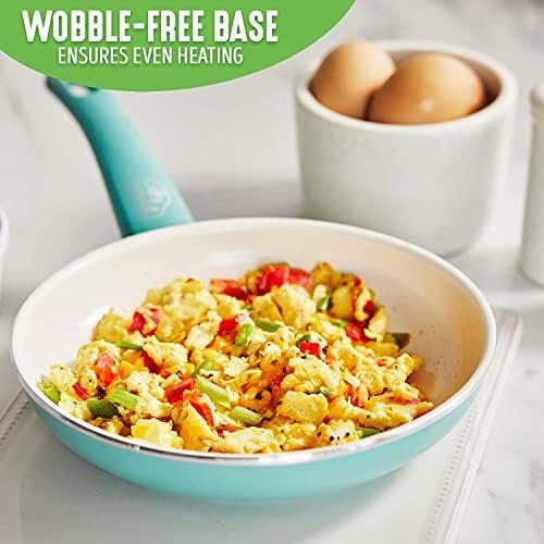 GreenLife GreenLife Soft Grip Healthy Ceramic Nonstick, 8" Frying Pan Skillet, PFAS-Free, Dishwasher Safe, Turquoise