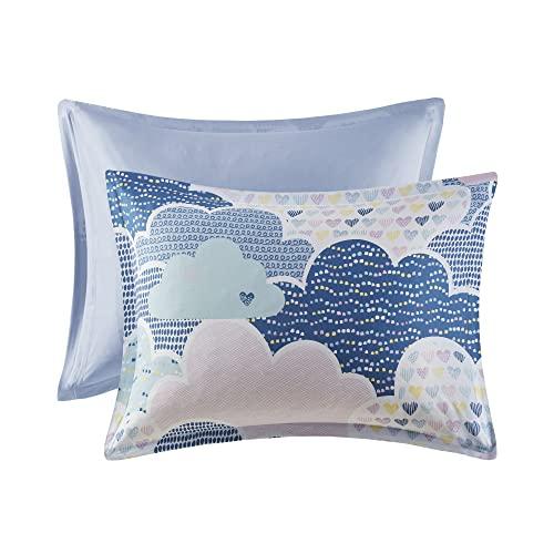 Urban Habitat Kids Urban Habitat Kids Comforter Vibrant Fun and Playful Unicorn Print Down Alternative All Season Children Bedding-Set, Girls Bedroom Décor, Full/Queen, Cloud Blue with 2 dec pillows