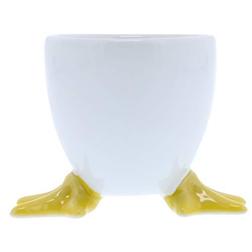 BIA Cordon Bleu BIA Cordon Bleu White Chicken Footed Egg Cup with Yellow Feet, Set of 4
