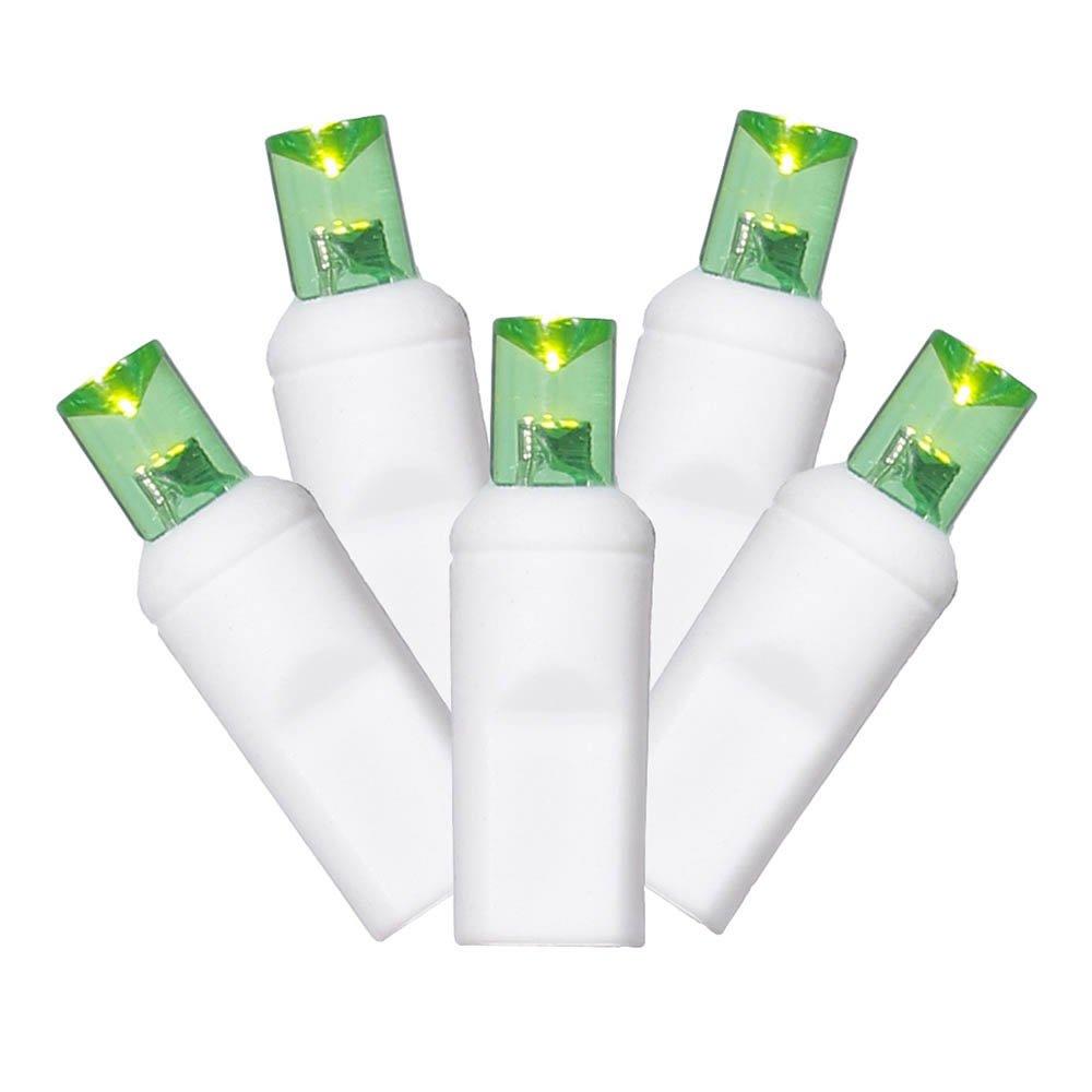 Vickerman Vickerman 70 Lime Twinkle M5 LED Icicle Light on White Wire, 9\' Christmas Single Mold Light Strand