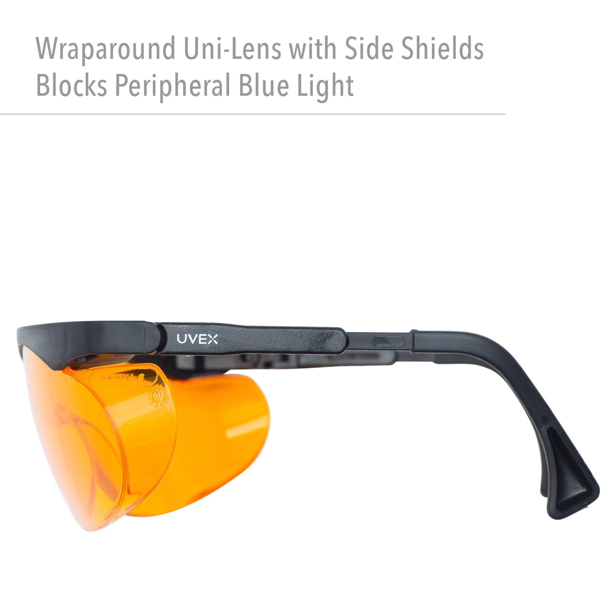 Uvex Honeywell Uvex Skyper Blue Light Blocking Computer Glasses with SCT-Orange Lens, (S1933X), S1933X-3 (3 Count)