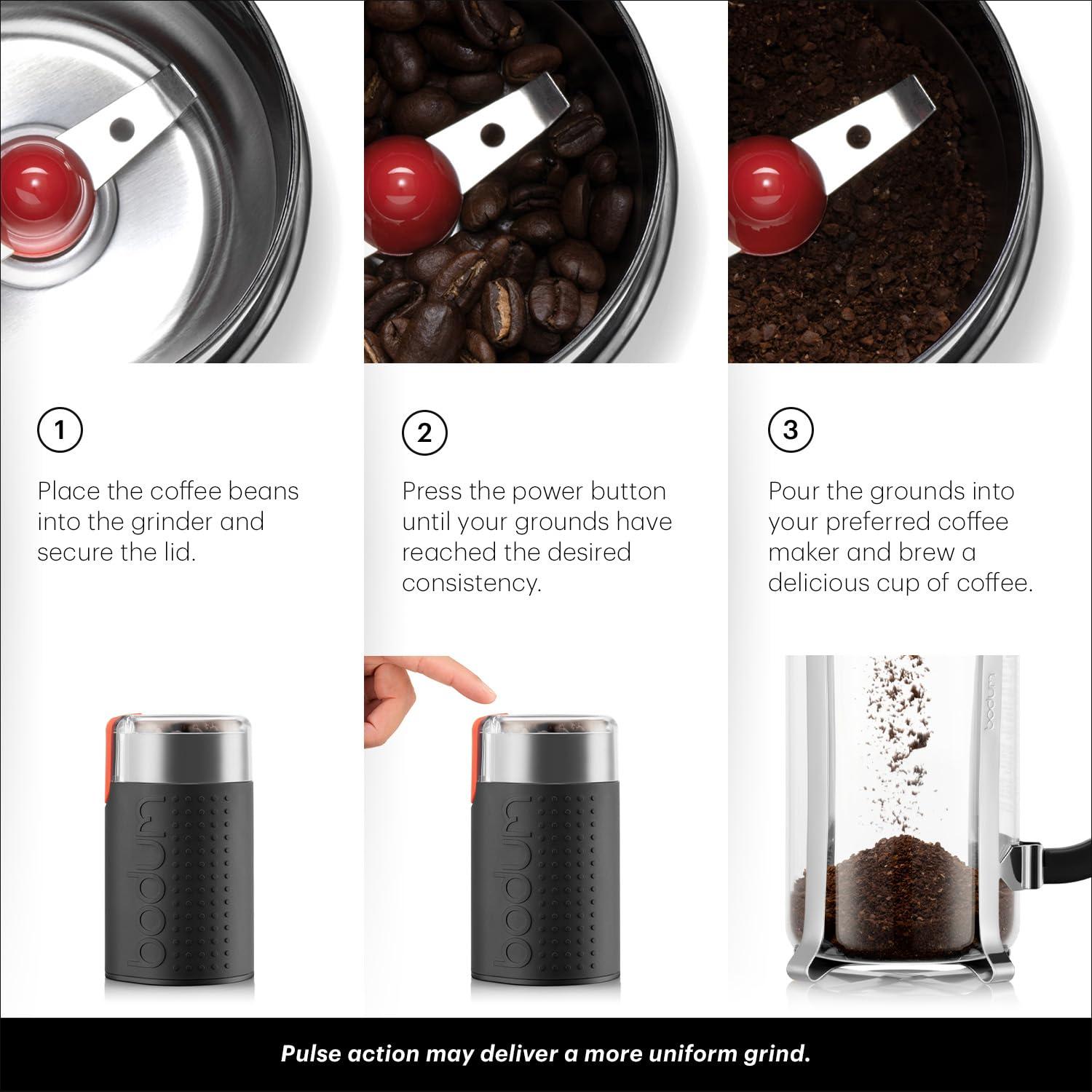 Bodum Bodum Bistro Electric Blade Coffee Grinder, Black