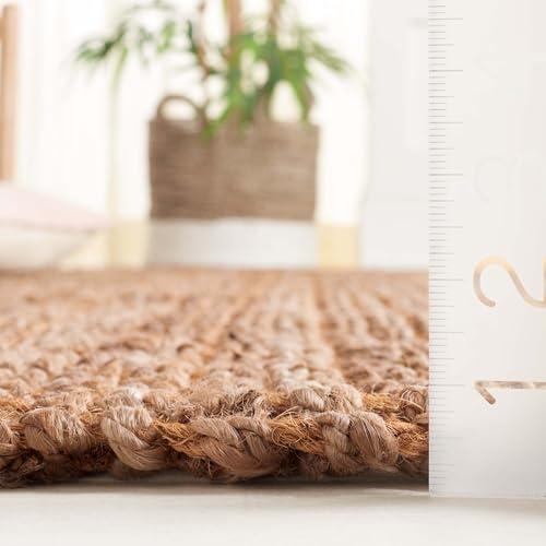 Safavieh SAFAVIEH Natural Fiber Collection Area Rug - 5' x 8', Natural, Rustic Farmhouse Boho Style, Handmade Jute & Coir, Ideal for The Living Room, Bedroom, Dining Room (NFB576A-5)