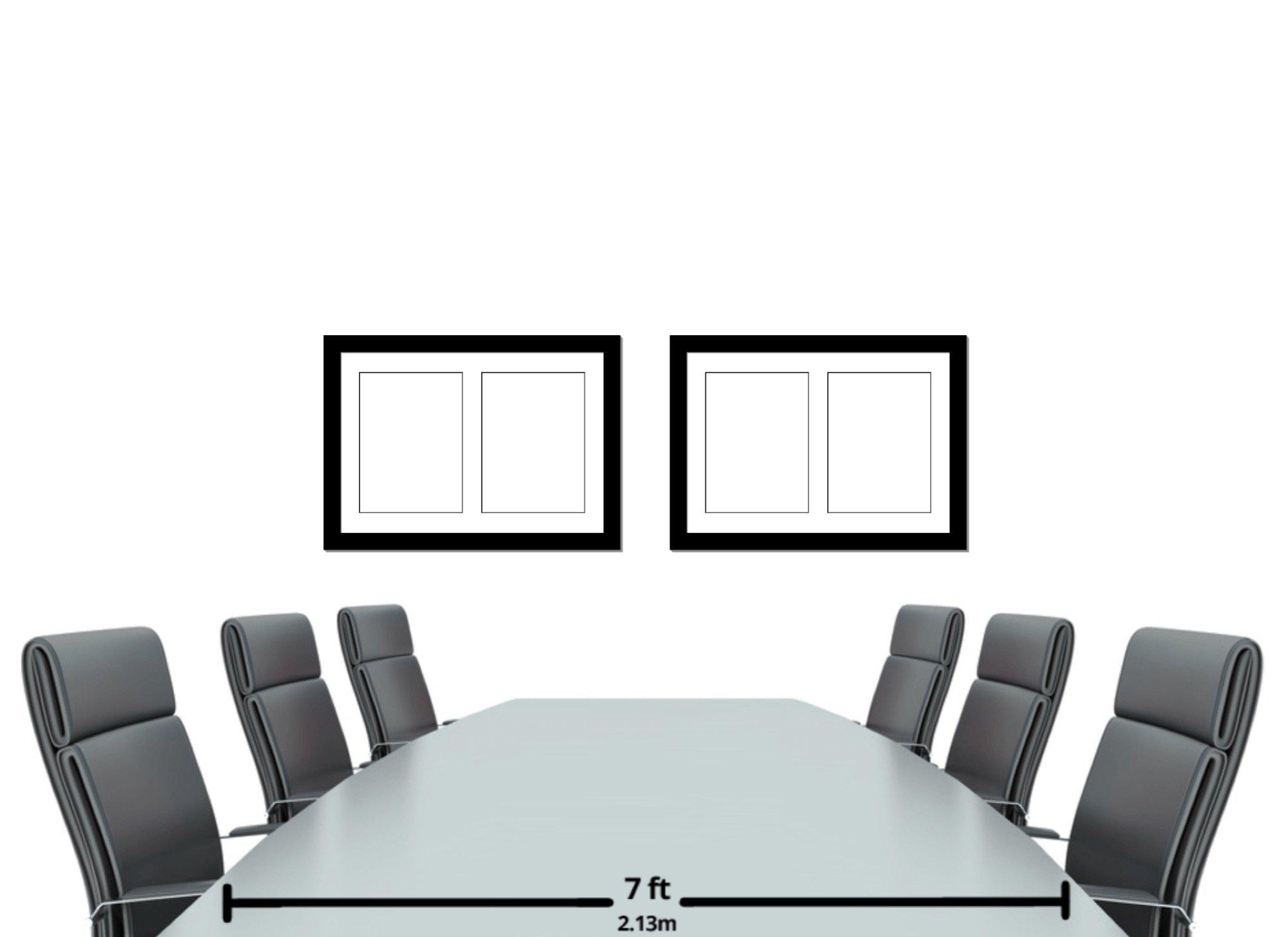 Creative Picture Frames CreativePF [1420bk-w] Double Magazine Frame HoldsMagazines Measuring 8 1/4 by 11-inches, White/Black Core Matting with Installed Hangers (MEASURE-YOUR-MAGAZINE)