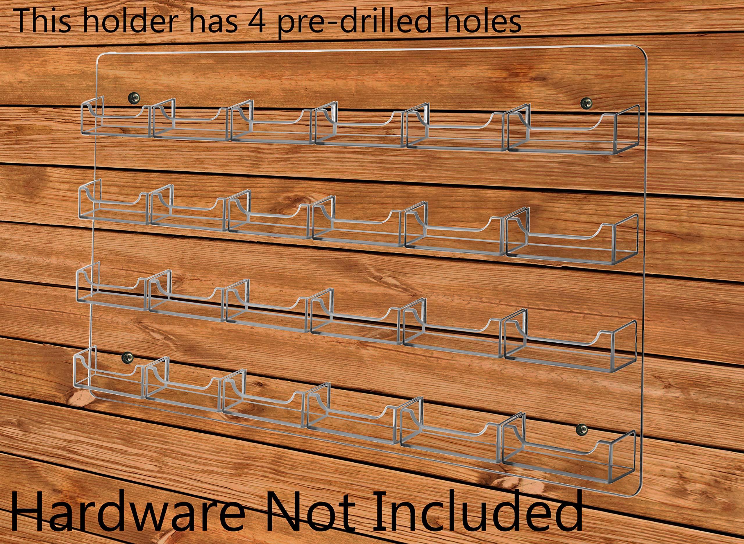 Displays2go Displays2go Business Card Holder, 24 Pockets, Wall Mount, 0.75-Inch Deep Pockets (Clear Acrylic)