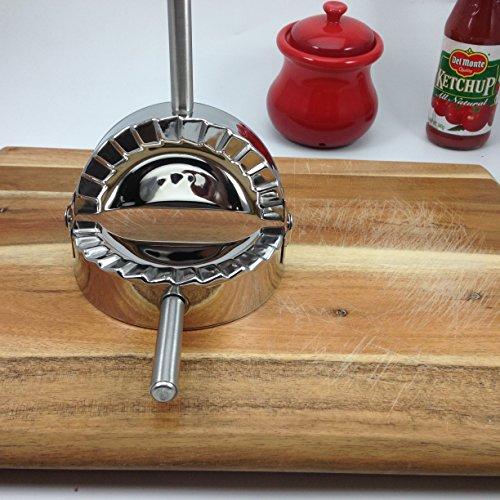 i Kito Stainless Steel Ravioli Mold Dumpling Press Maker Wrapper Pierogie Pie Crimper Pastry Dough Cutter Kitchen Gadgets (M-4inch)