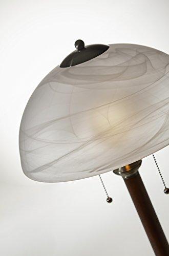 Adesso Adesso 4050-15 Lexington 22.5\" Table Lamp Lighting Fixture with Walnut Wood Body, Smart Switch Compatible Lamp. Home Improvement Equipment