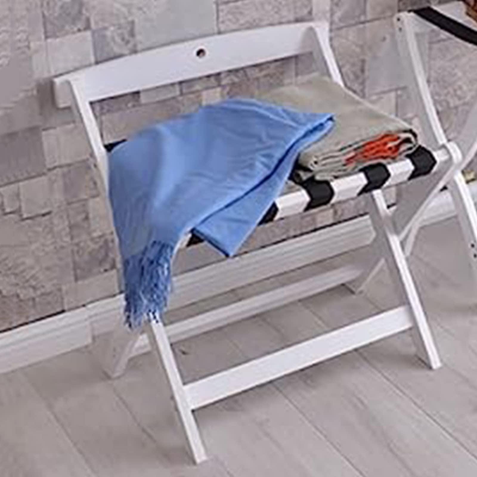 GUODDM GUODDM Luggage Racks for Suitcases for Bedroom - Set of 2 Suitcase Stand for Guest Room Folding, Luggage Stand Wood with Backrest, 2-Tier Luggage Shelf Organizer, for Hotel Home Guest Room Bedroom