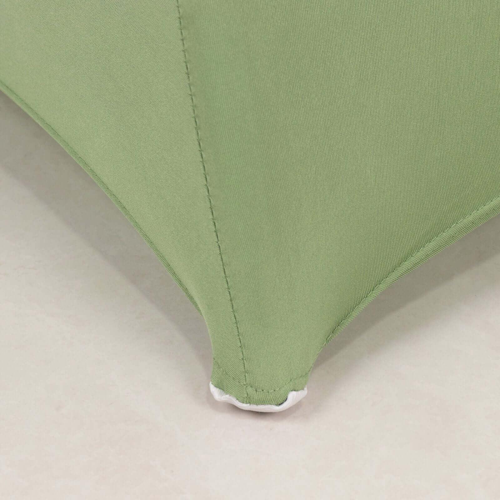 Balsa Circle Balsa Circle Sage Green Spandex Folding Chair Cover Silver Rhinestone Buckled Sash Band Wedding Linens Decorations Reception Supplies