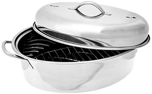 Fox Run Fox Run Oval Roaster Set, Stainless Steel, 10-Quart