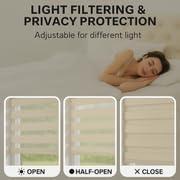 Pinecrest Home Goods Pinecrest Home Goods Dual Layer Light Filtering Roller Shades (Corded) (Brown, 71 W x 78 H)