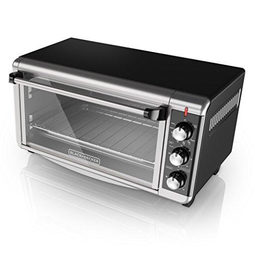 BLACK+DECKER BLACK+DECKER 8-Slice Extra Wide Convection Toaster Oven, Fits 9\"x13\" Oven Pans and 12\" Pizza, Bake, Toast, Broil, and Keep Warm Functions, Countertop Compact Design with Stainless Steel Finish