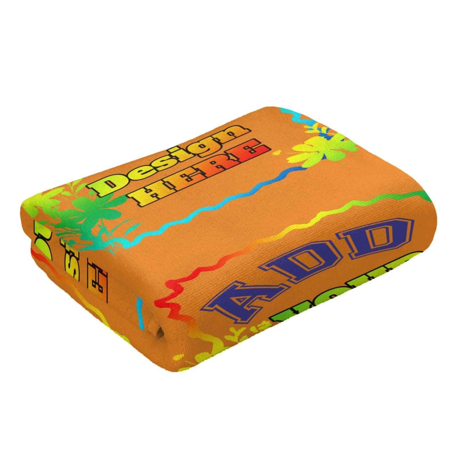 Generic Towels Customized Towels Add Pictures/Text/Logo to Customize Your own Personalized Beach Towels 12x27.5in