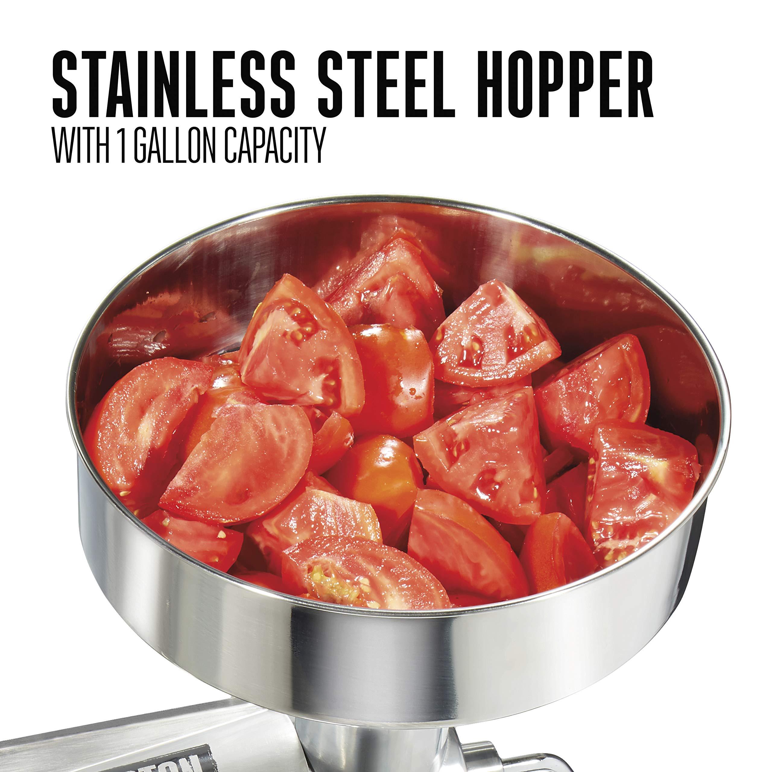 Weston Weston Metal Tomato Strainer, 1 Gallon Hopper, Stainless Steel