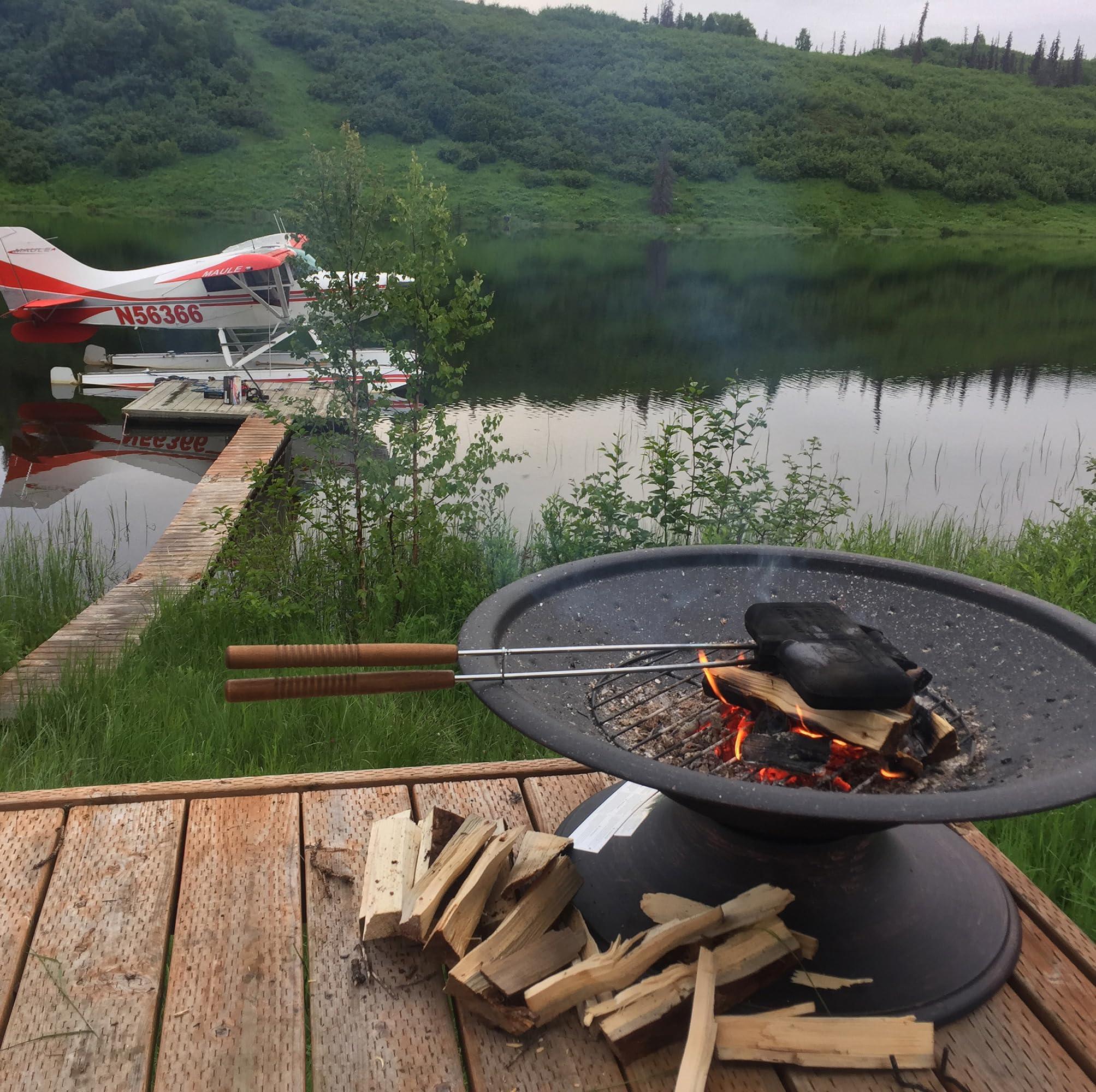 Rome Industries Rome's Double Pie Iron with Steel and Wood Handles