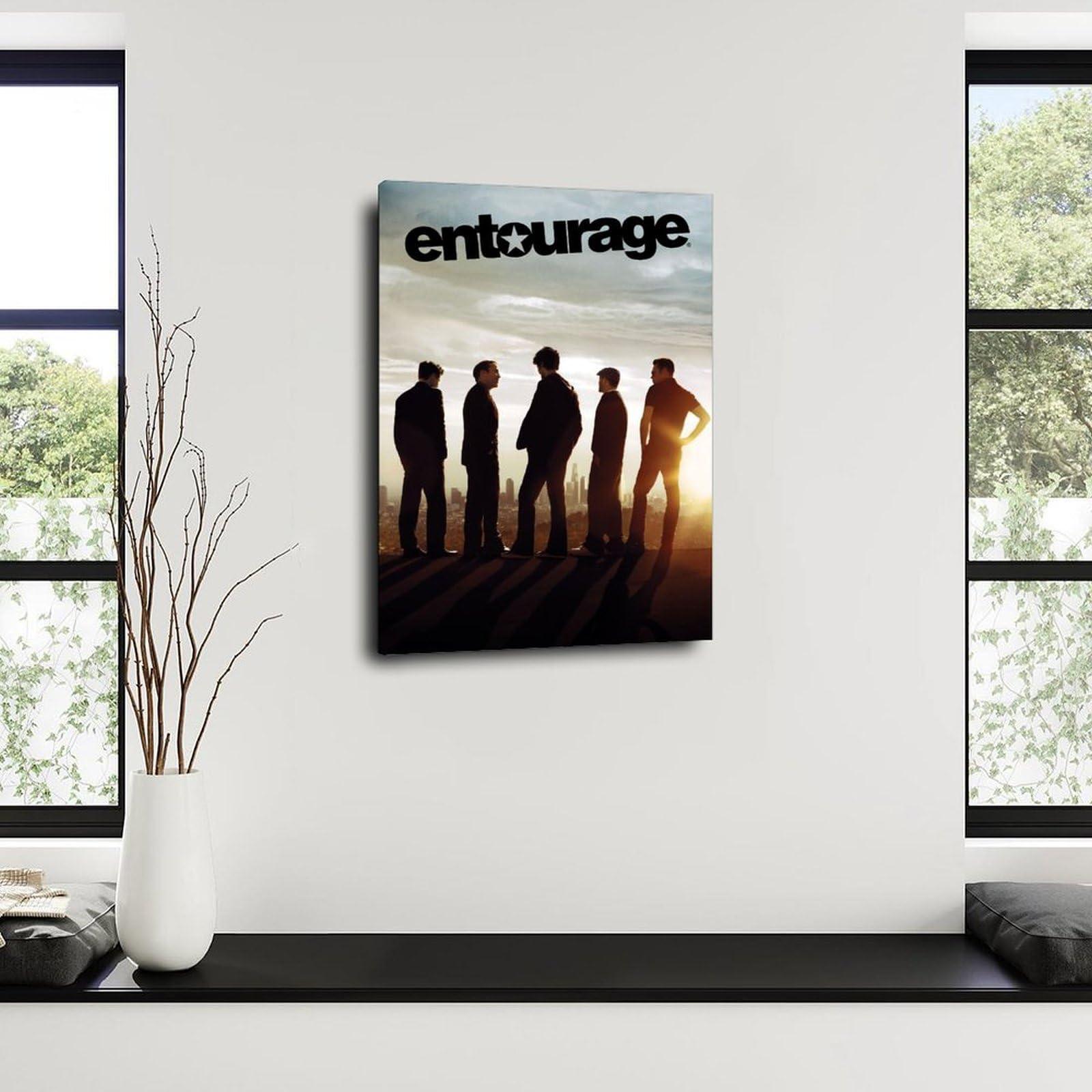 POMTXB Movie Poster Entourage Movie Poster (1) Canvas Painting Wall Art Poster for Bedroom Living Room Decor 08x12inch(20x30cm)