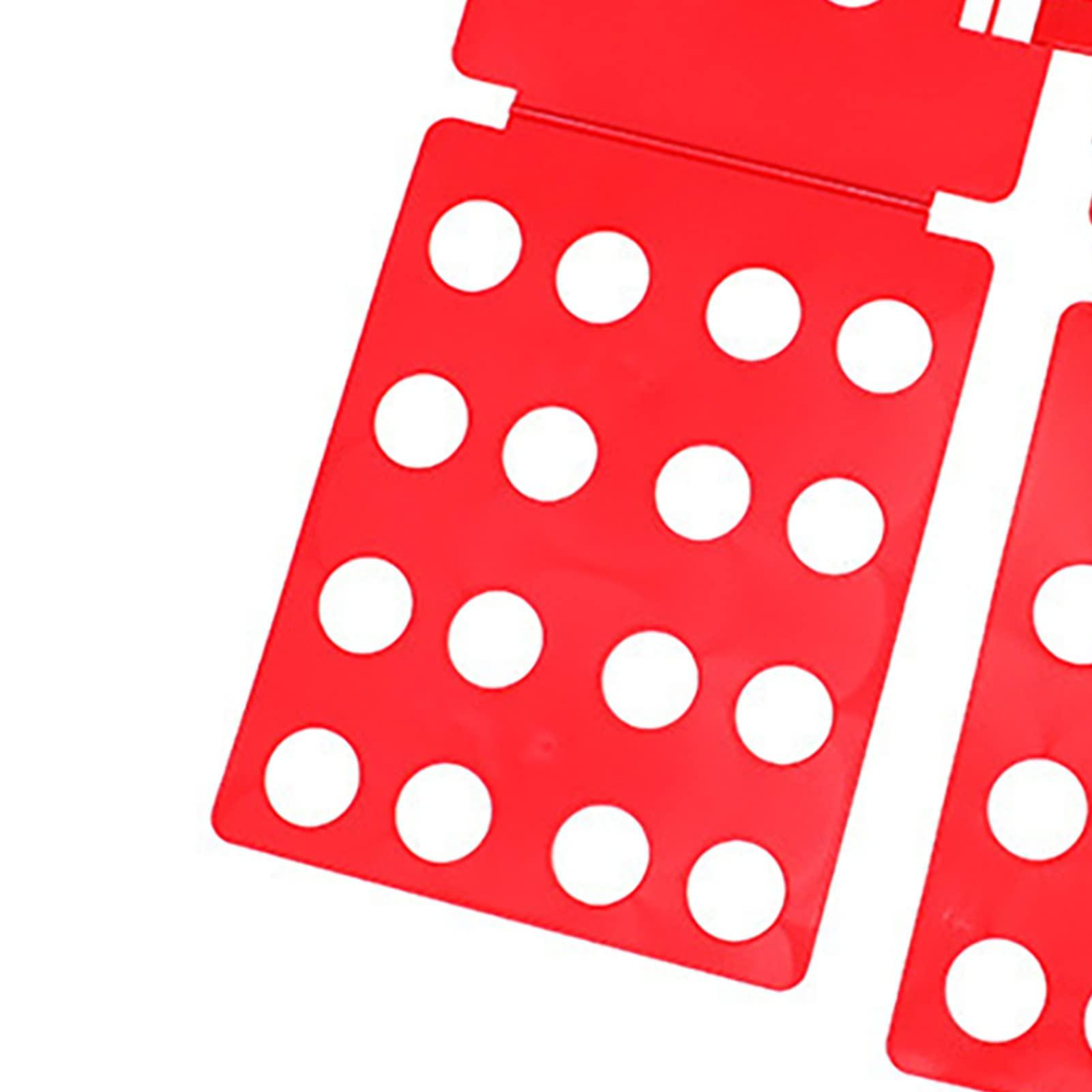 DOACT Clothes Folder, Shirt Folding Board Quick Easy to Fold Portable PP Material for Travel (Red)