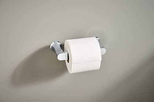 Moen Moen Genta LX Chrome Modern Wall Mount Pivoting Toilet Paper Holder, Modern Toilet Roll Holder for Bathroom, BH3808CH