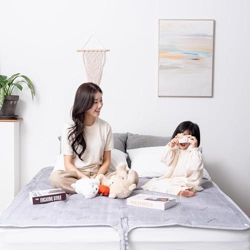 ZIOSTAND HAPEL Sleep Care Cooling & Heating Mattress Pad with Air Filtration & UV Technology 4 Season Use Energy Efficient Ideal for Comfortable Sleep Fits Single - Black