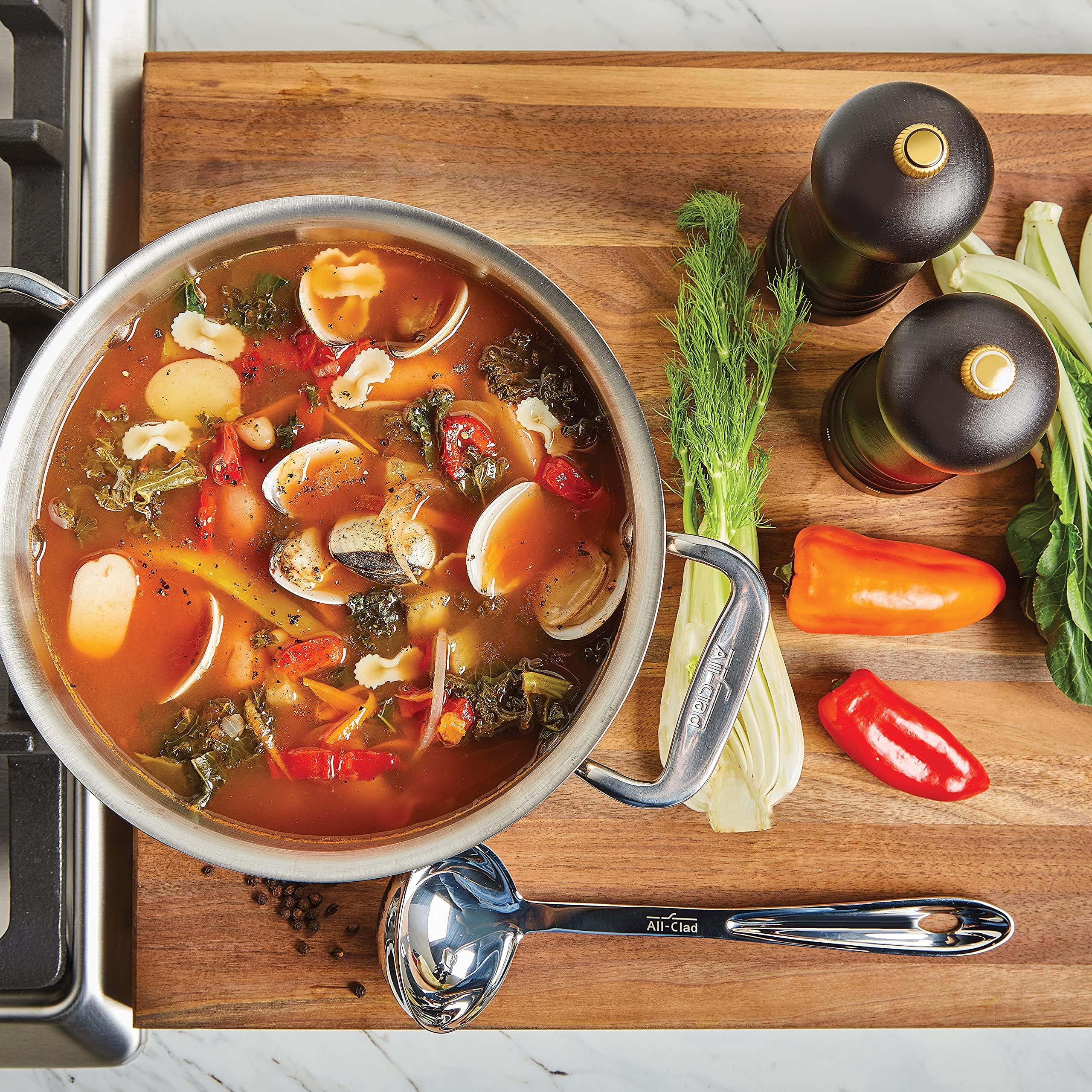 All-Clad All-Clad Specialty Stainless Steel Kitchen Gadgets 5 Piece Tool Set with Caddy Kitchen Tools, Kitchen Hacks Silver