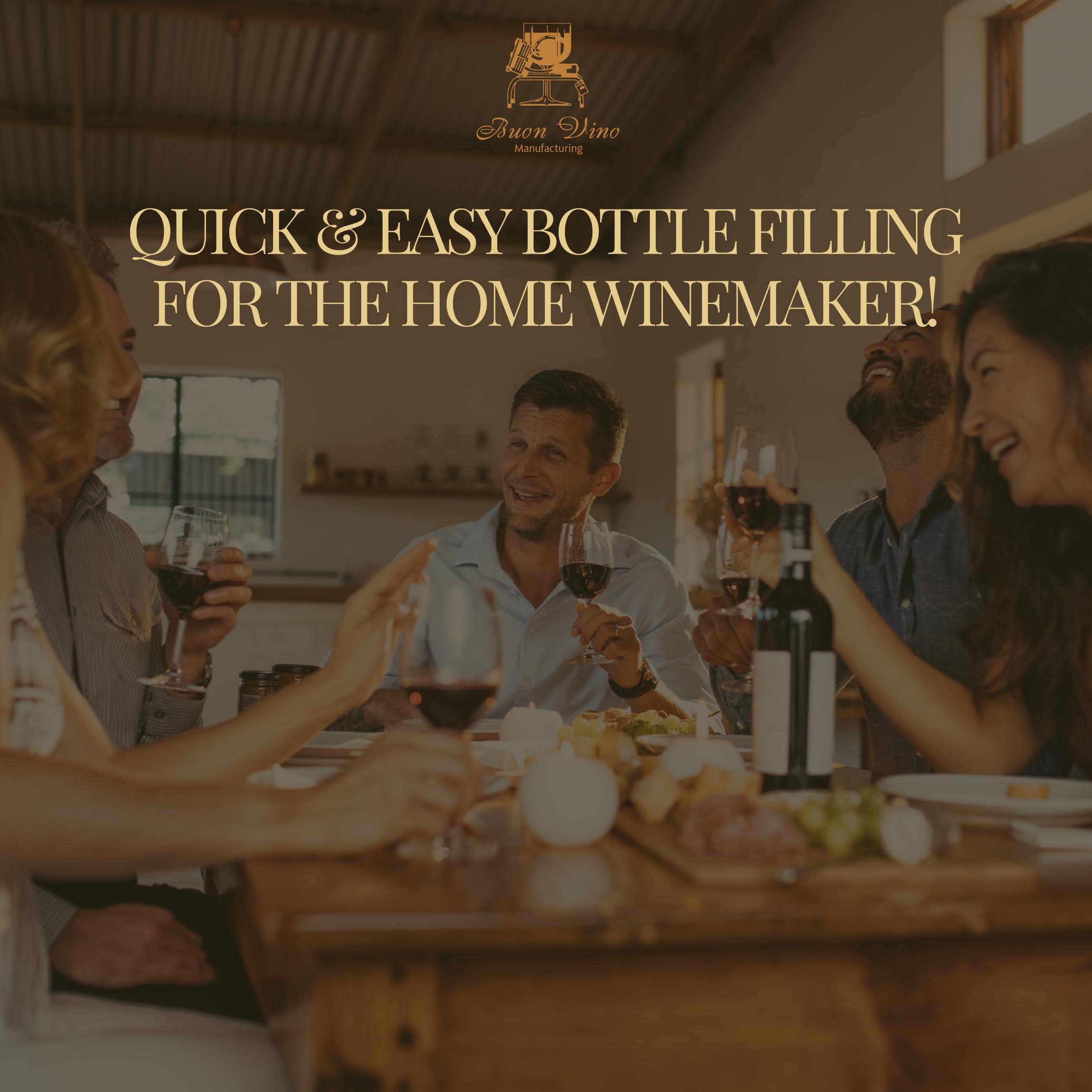 Buon Vino Buon Vino Super Automatic Gravity Bottle Filler - Wine Dispenser Pump Equipment Kit - Best Bottling Siphon Accessories - Liquid Filling Machine Tube Supplies - Tubing Filter Brewing Product