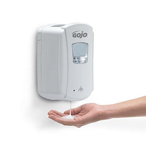 Gojo GOJO LTX-7 Touch-Free Foam Soap Dispenser, White, for 700 mL LTX-7 GOJO Foam Soap Refills (Pack of 1) - 1380-04