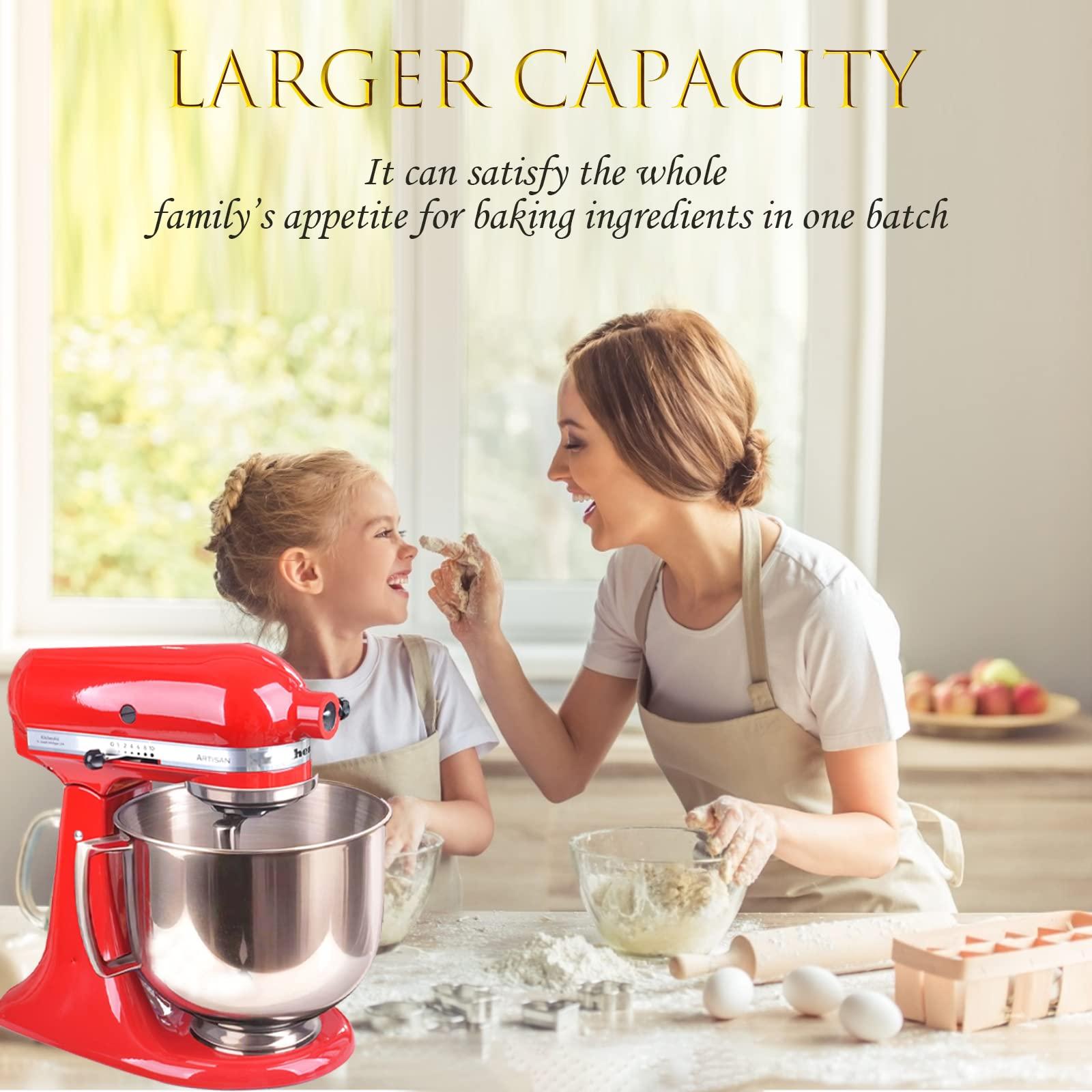 Chef\'sCorner 5.5 Quart Stainless Steel Mixer Bowl for KitchenAid Stand Mixers, Compatible with 4.5 & 5 QT KitchenAid Tilt-Head Mixers, KitchenAid Mixer Accessories, KitchenAid Replacement Bowl (5.5 QT)